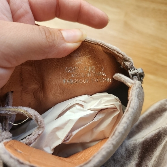 Jeffrey Campbell Velvet Taupe Lace Up Block Heel Sandal Strappy Festival Boho 9 - Picture 10 of 10